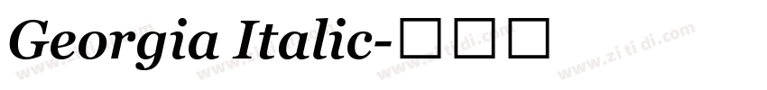 Georgia Italic字体转换